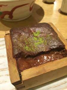 Cedar roasted marou chocolate and hazelnut pudding